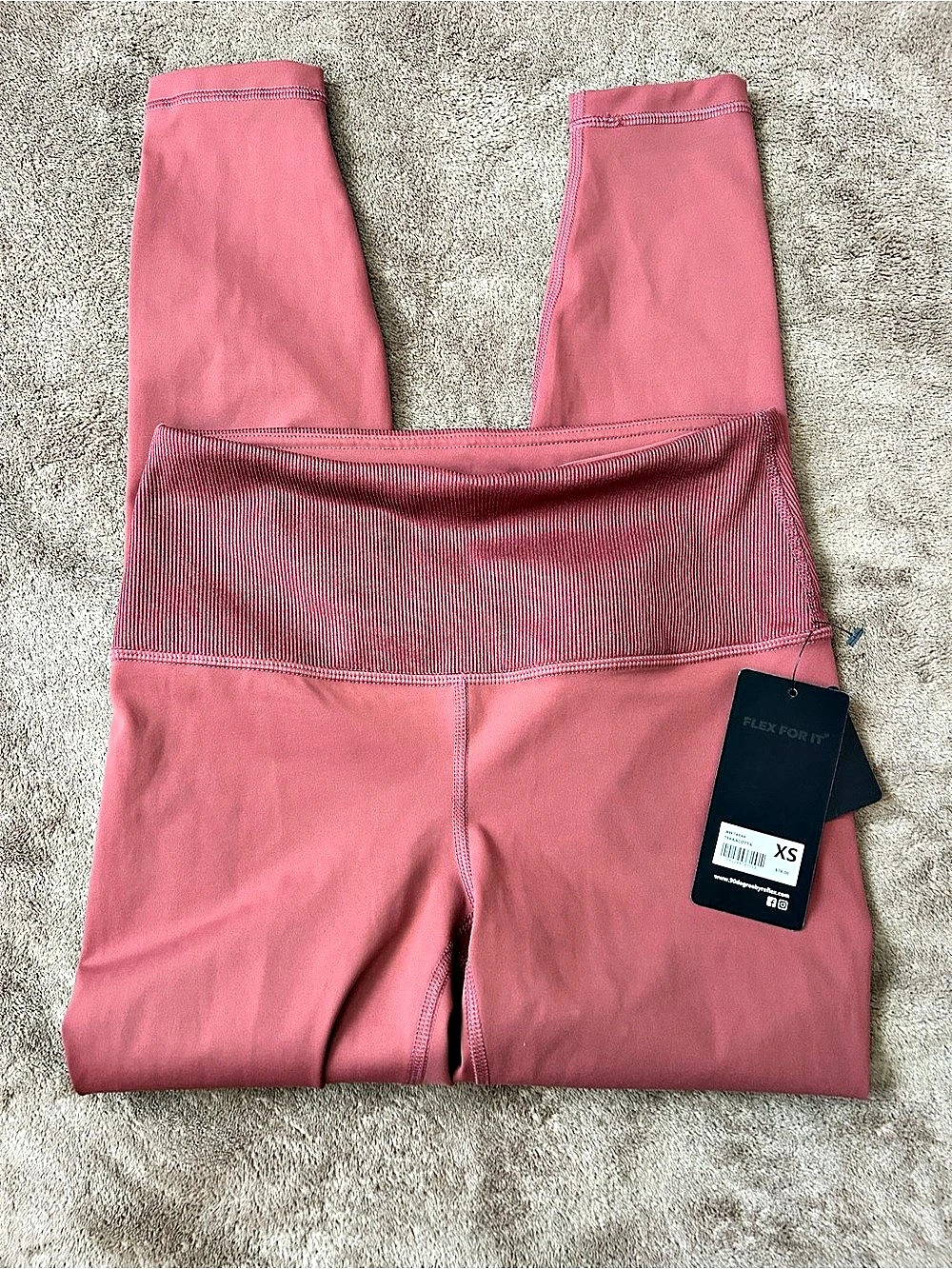 90 Degree by Reflex Flex For It Pink Leggings Size XS NWT